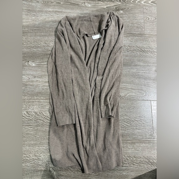 Barefoot Dreams Long Brown Cardigan, Size: S - Picture 3 of 5